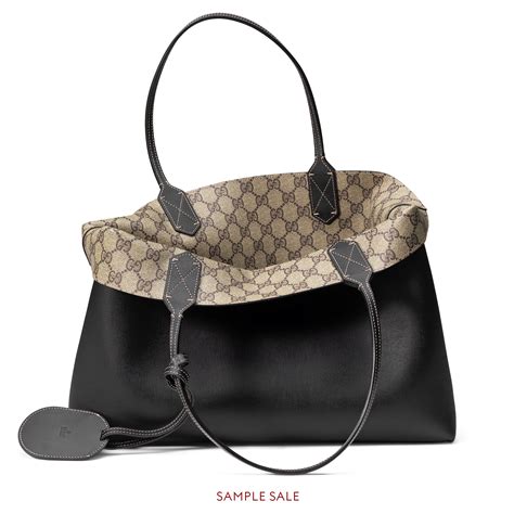 gucci leather tote sale|Gucci shopping tote.